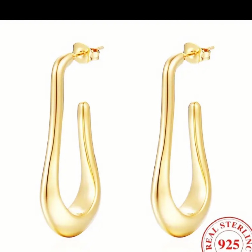 Elegant earrings .925 gold tone